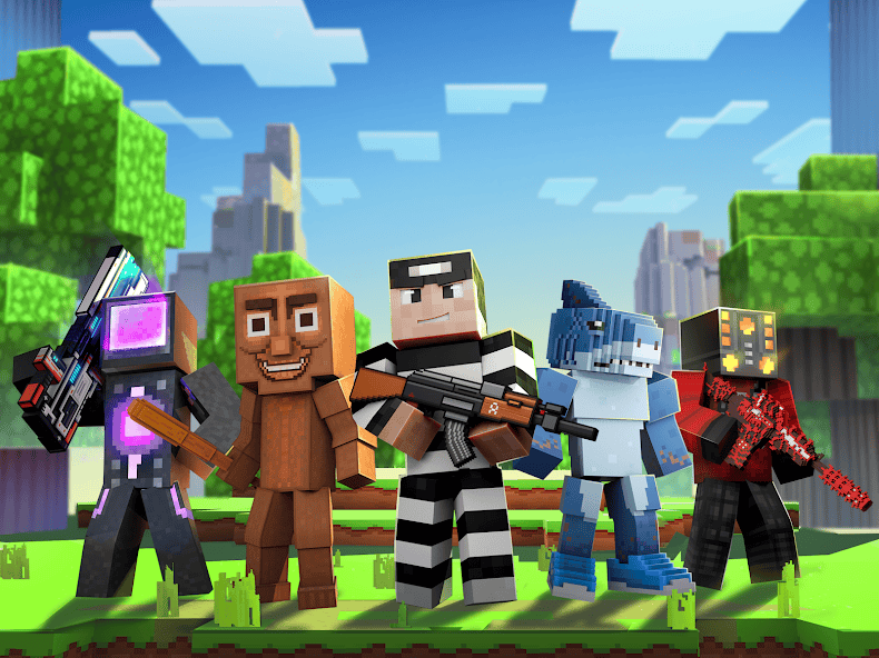 Cops N Robbers: Pixel Craft Gun