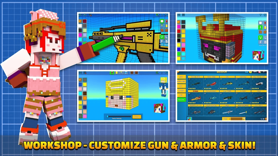 Cops N Robbers: Pixel Craft Gun